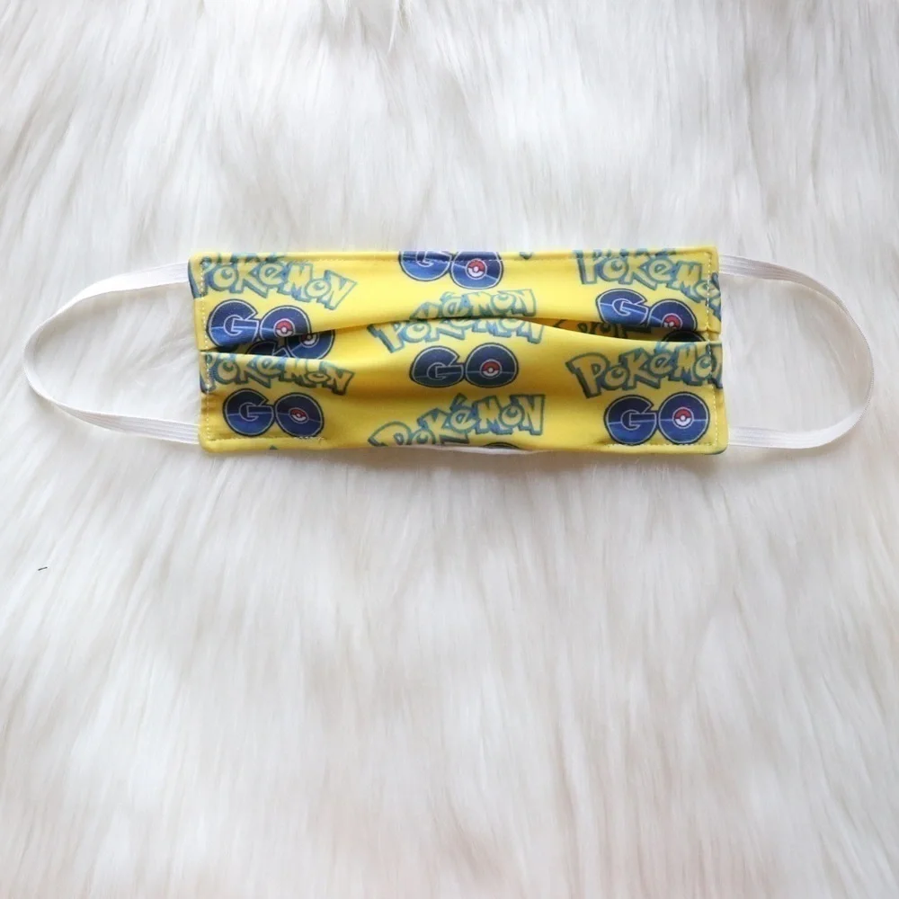Yellow Pokémon Logo Face Mask NEW